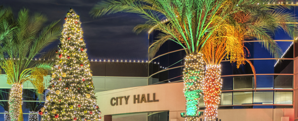 Christmas tree with lights